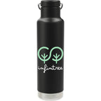 Klean Kanteen Eco Insulated Classic with Loop Cap, 20 oz Laser Engraving - Black - Front 2