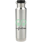Klean Kanteen Eco Insulated Classic with Loop Cap, 20 oz Laser Engraving - Silver - Front