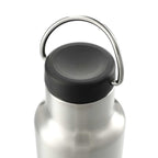 Klean Kanteen Eco Insulated Classic with Loop Cap, 20 oz Laser Engraving - Silver - Right Angle