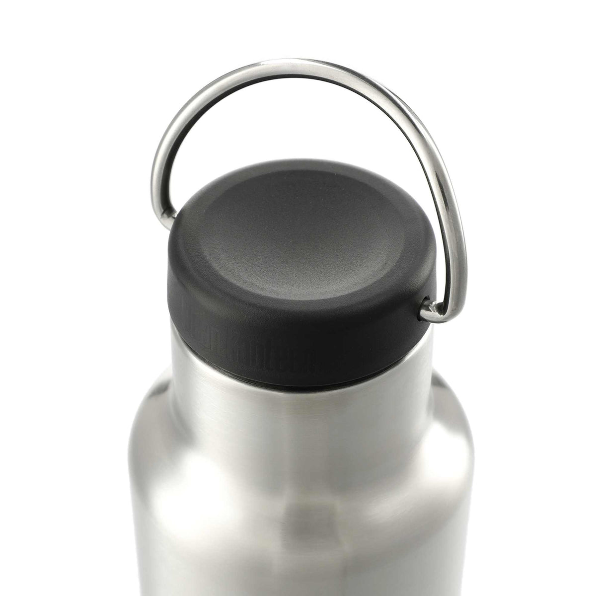 Klean Kanteen Eco Insulated Classic with Loop Cap, 20 oz Laser Engraving - Silver - Right Angle