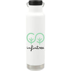 Klean Kanteen Eco Insulated Classic with Loop Cap, 20 oz Laser Engraving - White - Front