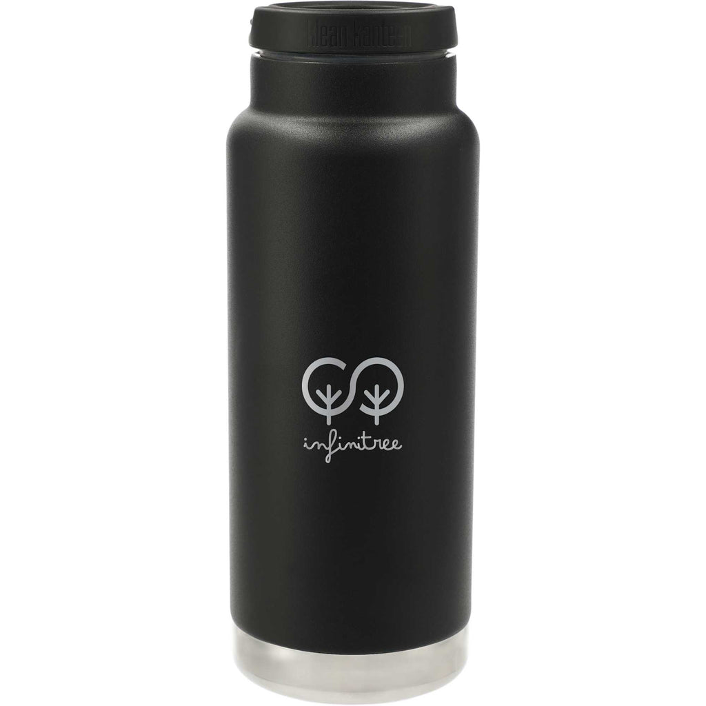 Klean Kanteen Eco TKWide with Loop Cap, 32 oz Full Color - Black - Front