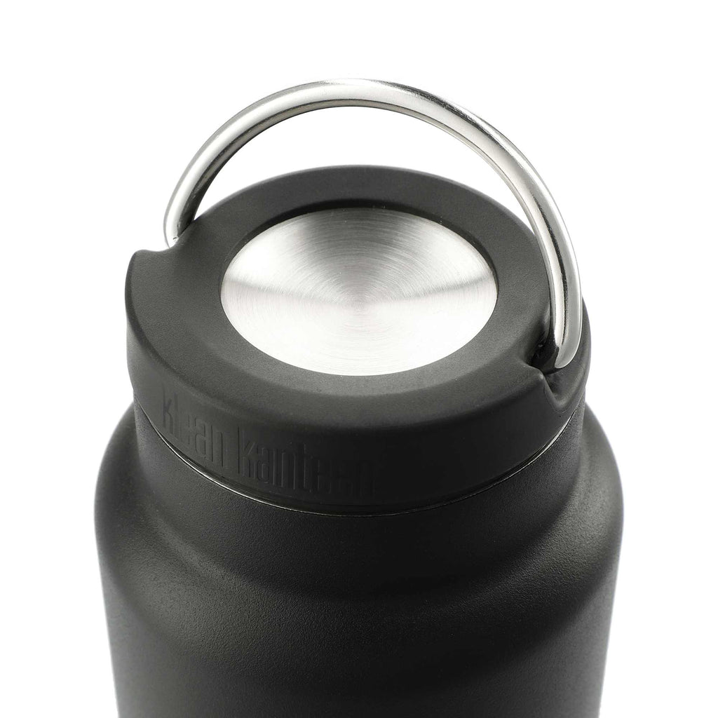 Klean Kanteen Eco TKWide with Loop Cap, 32 oz Full Color - Black - Right Angle