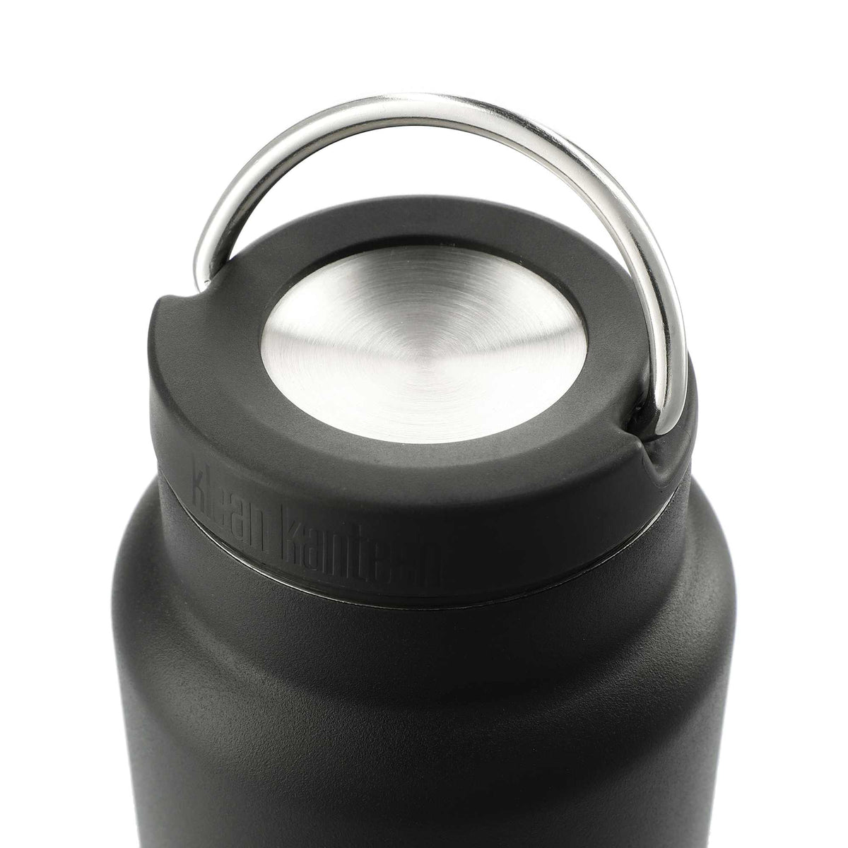 Klean Kanteen Eco TKWide with Loop Cap, 32 oz Full Color - Black - Right Angle
