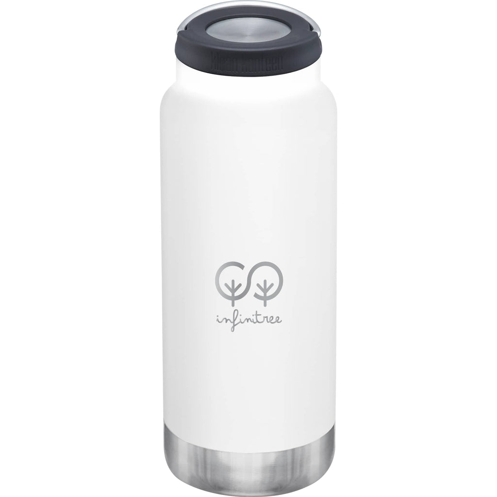 Klean Kanteen Eco TKWide with Loop Cap, 32 oz Full Color - White - Front 2