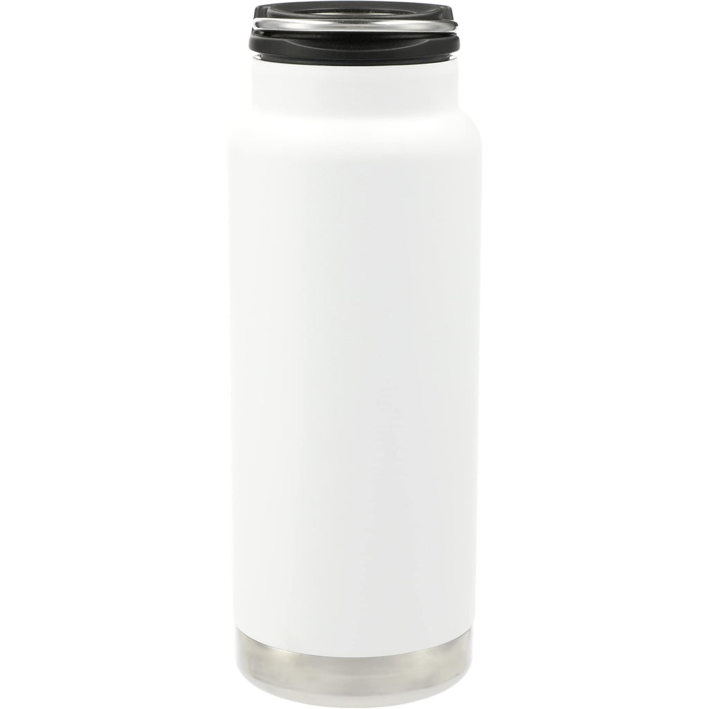 Klean Kanteen Eco TKWide with Loop Cap, 32 oz Laser Engraving - White - Back