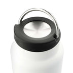 Klean Kanteen Eco TKWide with Loop Cap, 32 oz Laser Engraving - White - Right Angle