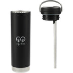 Klean Kanteen Eco TKWide with Straw Twist Cap, 20 oz Full Color - Black - Front 2