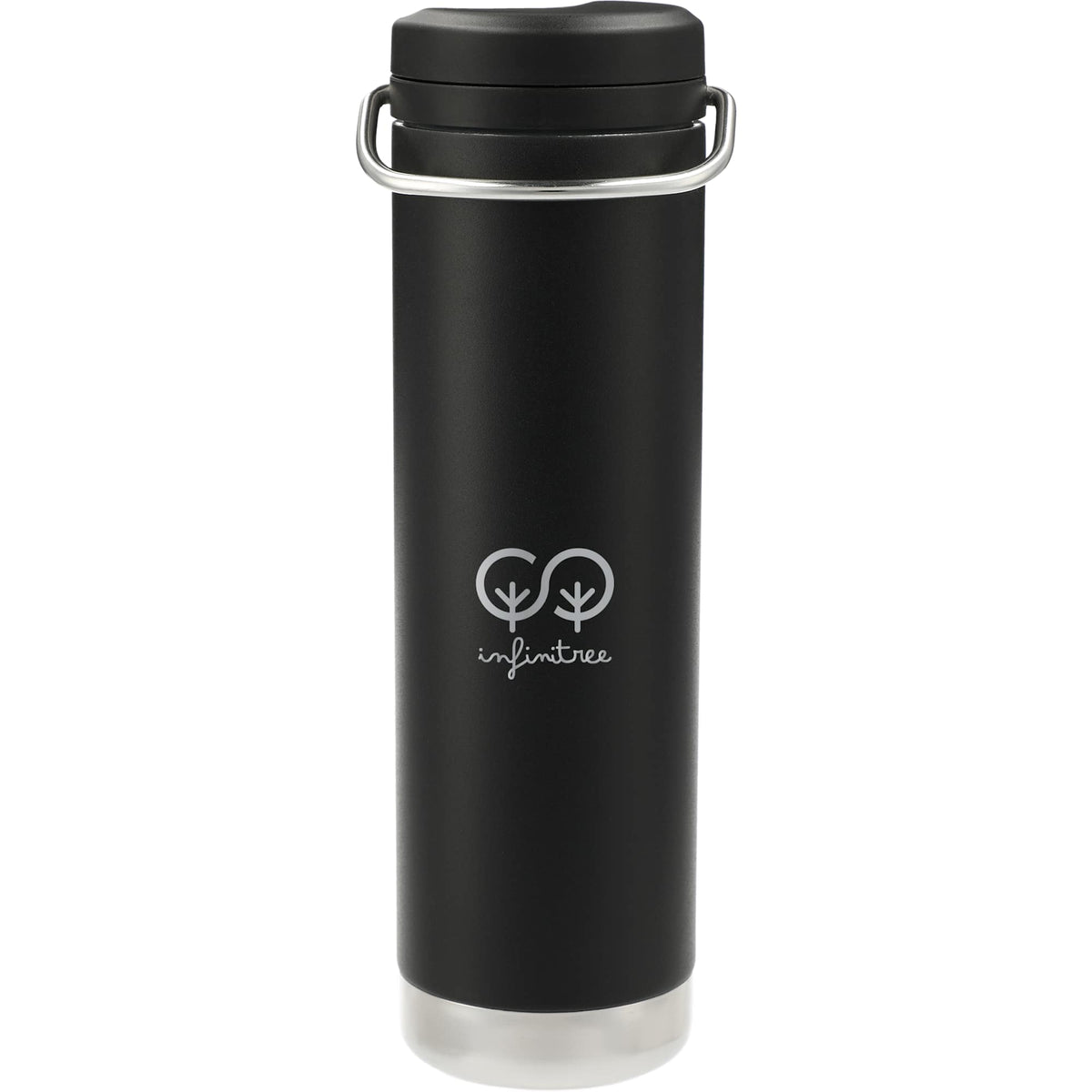 Klean Kanteen Eco TKWide with Straw Twist Cap, 20 oz Full Color - Black - Front