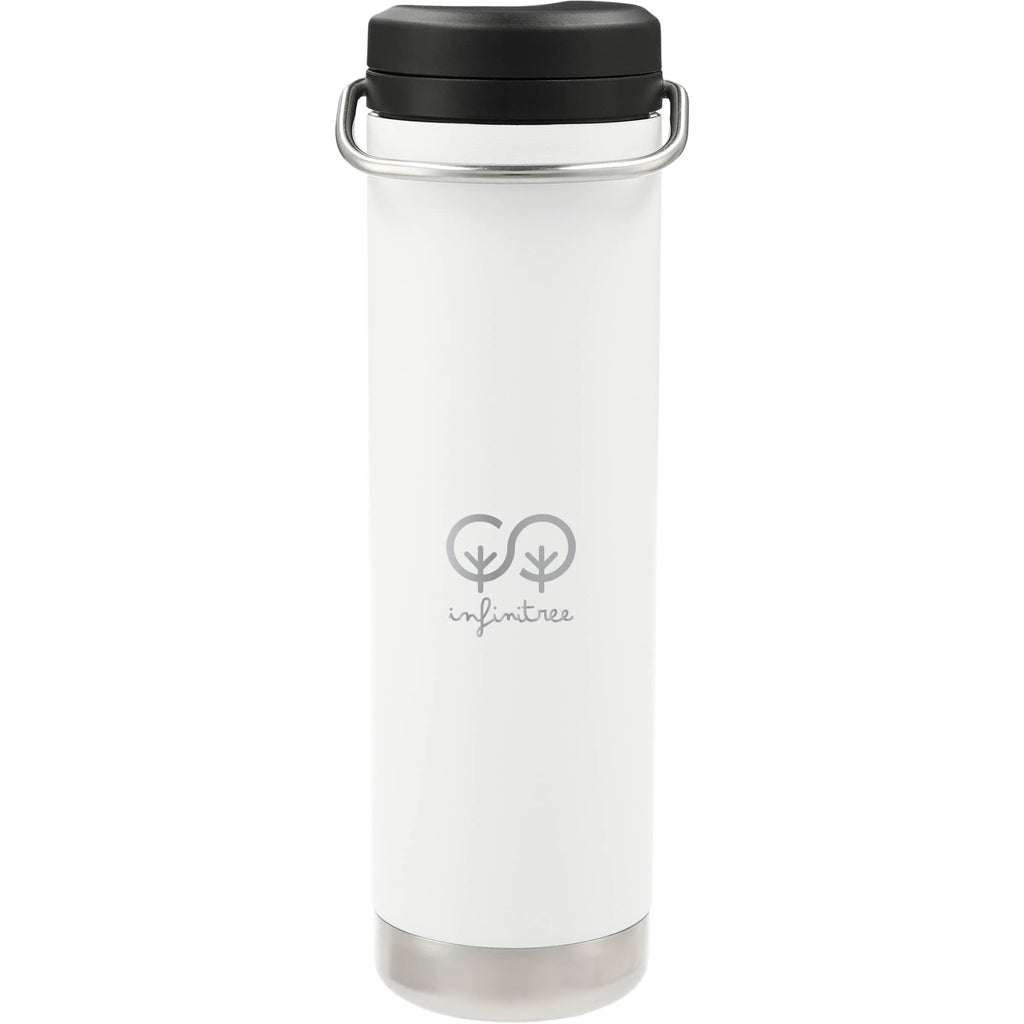 Klean Kanteen Eco TKWide with Straw Twist Cap, 20 oz Full Color - White - Front 2