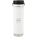 Klean Kanteen Eco TKWide with Straw Twist Cap, 20 oz Full Color - White - Front 2