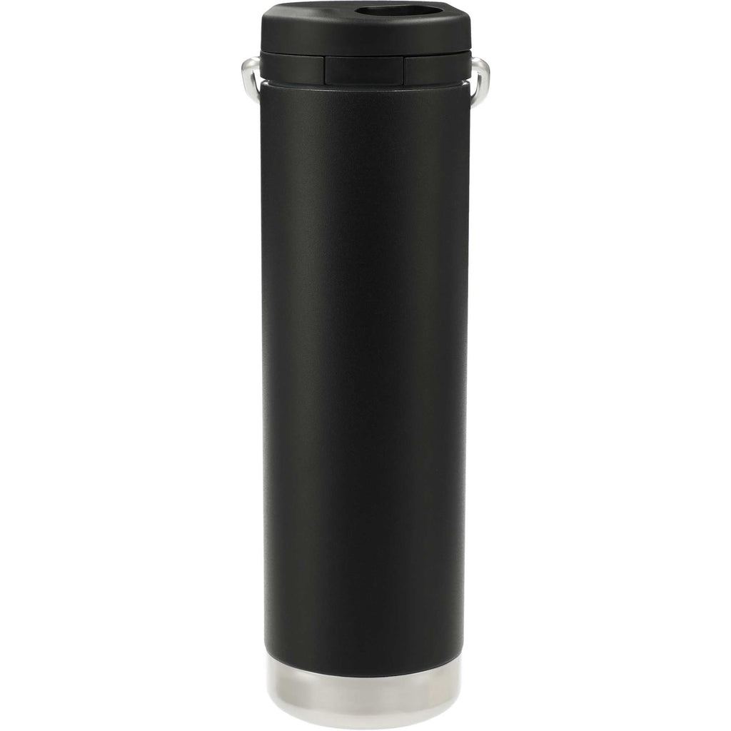 Klean Kanteen Eco TKWide with Straw Twist Cap, 20 oz Laser Engraving - Black - Back
