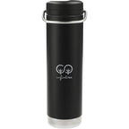 Klean Kanteen Eco TKWide with Straw Twist Cap, 20 oz Laser Engraving - Black - Front