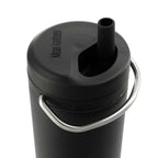 Klean Kanteen Eco TKWide with Straw Twist Cap, 20 oz Laser Engraving - Black - Right Angle 2