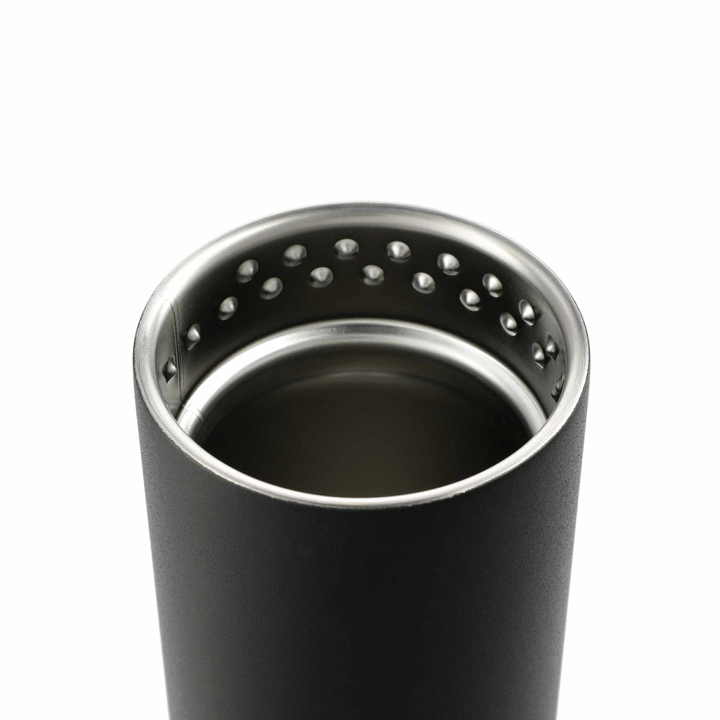 Klean Kanteen Eco TKWide with Straw Twist Cap, 20 oz Laser Engraving - Black - Right Angle 3