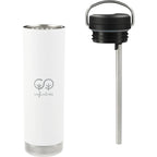 Klean Kanteen Eco TKWide with Straw Twist Cap, 20 oz Laser Engraving - White - Front