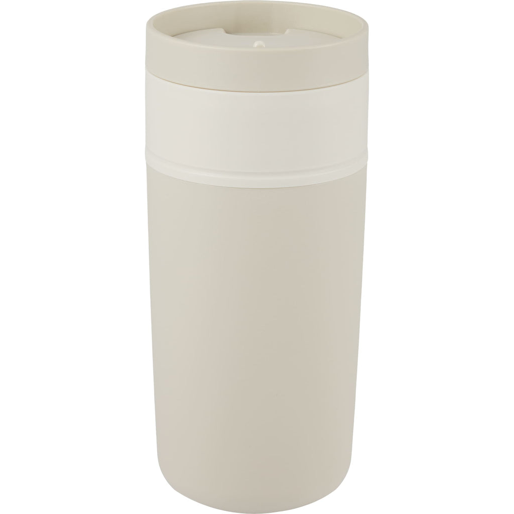 Kona Recycled Tumbler with Swivel Lid, 16 oz - Taupe - Back