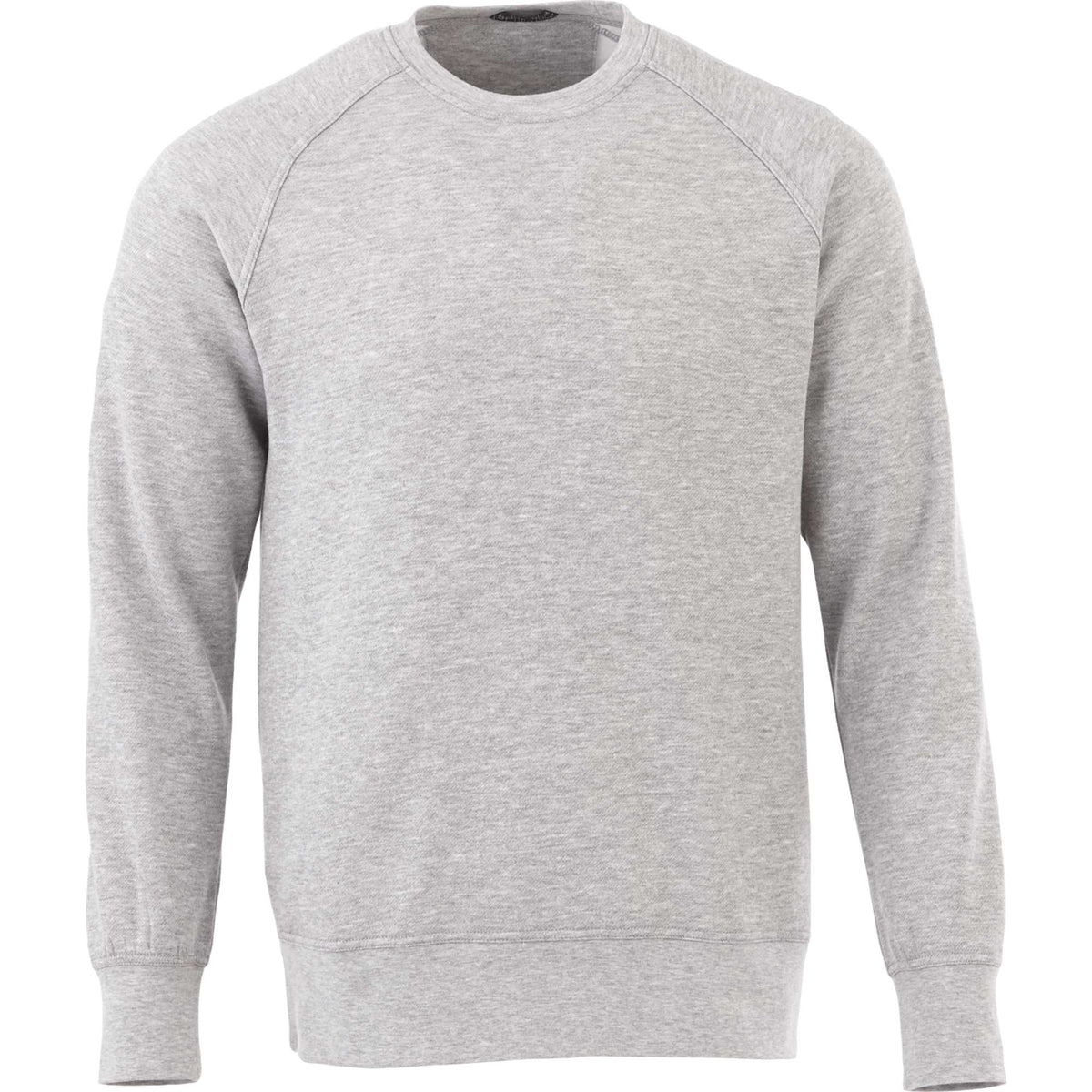 Kruger Fleece Crewneck Sweatshirt for Men Embroidery - Heather Grey - Front Flat