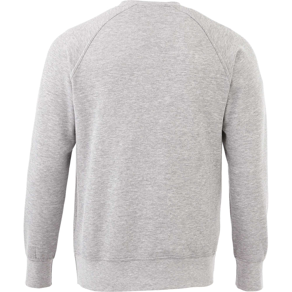 Kruger Fleece Crewneck Sweatshirt for Men Embroidery - Heather Grey Secondary - Back