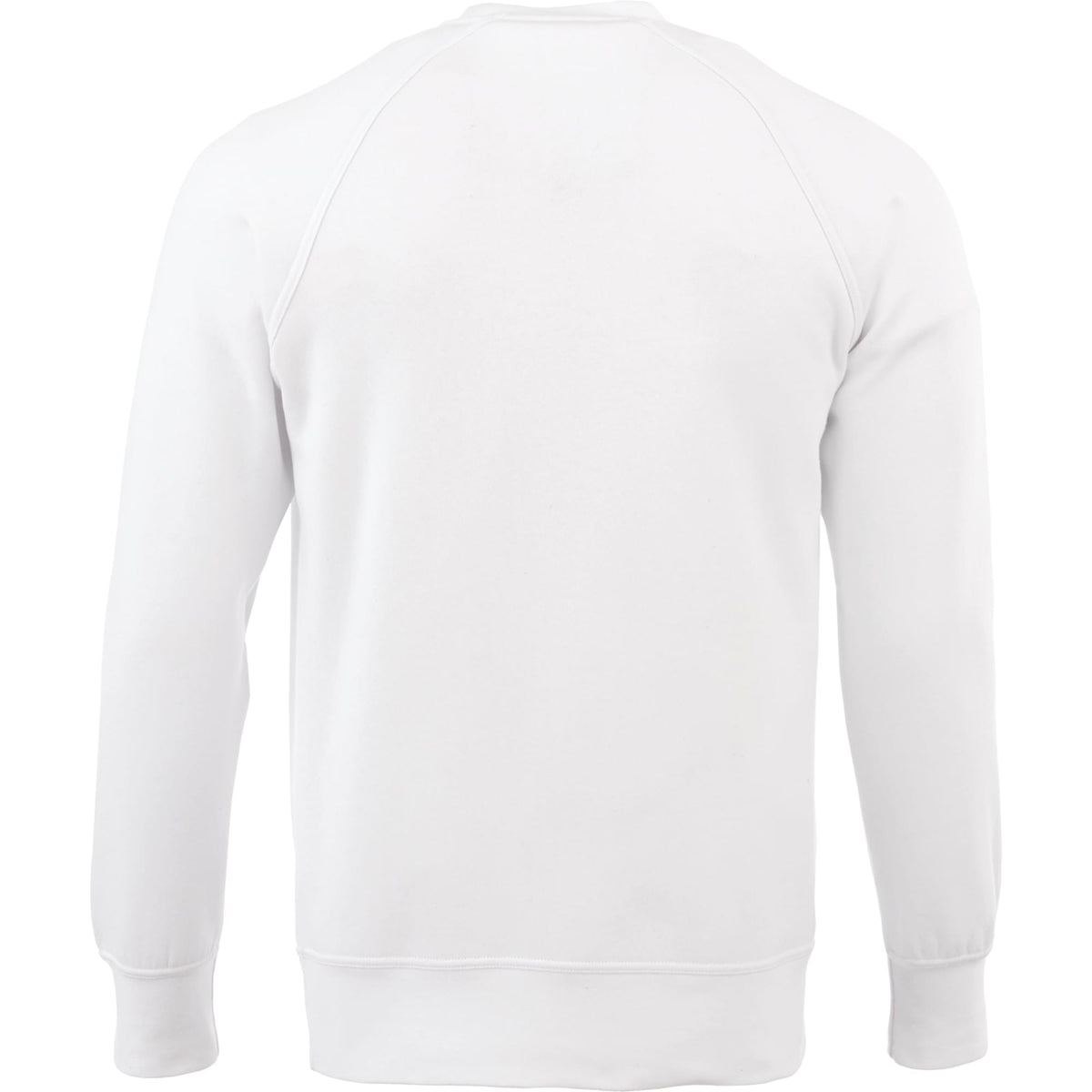 Kruger Fleece Crewneck Sweatshirt for Men Embroidery - White - Back Flat