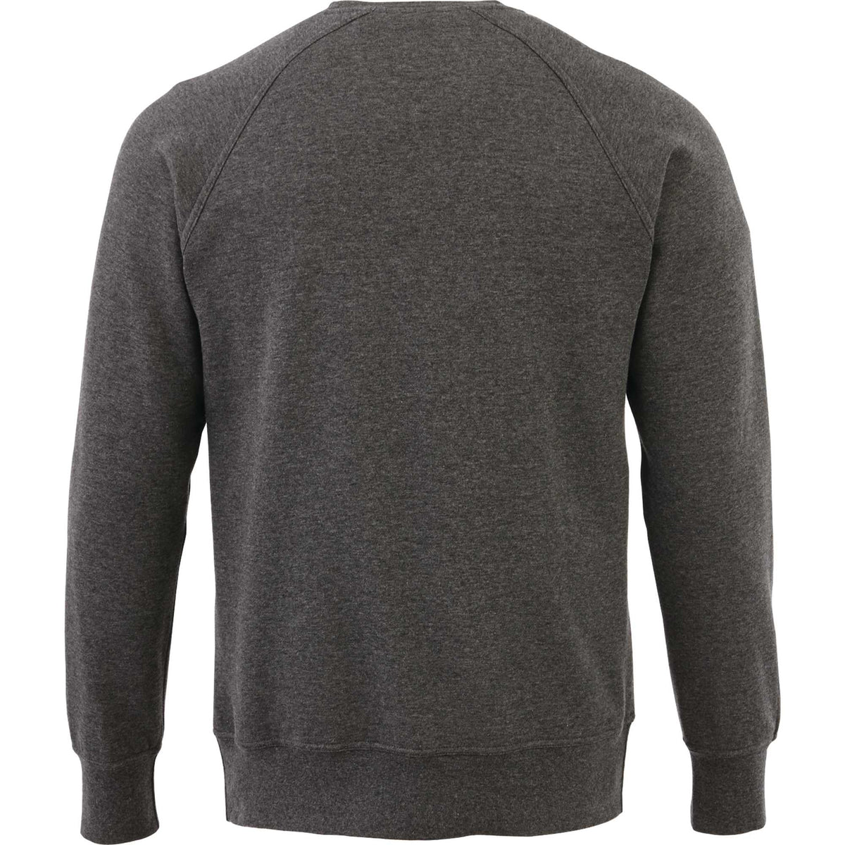 Kruger Fleece Crewneck Sweatshirt for Men Transfer - Heather Dark Charcoal - Back Flat