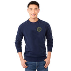 Kruger Fleece Crewneck Sweatshirt for Men Transfer - Vintage Navy - Front On Model 2