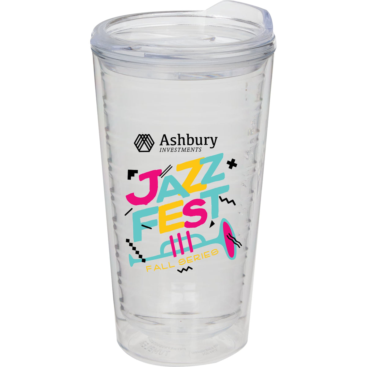 Lakeside Tritan Tumbler with Slide Lid, 16 oz - Clear - Front
