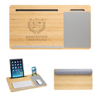 Laptop Desk in Bamboo - Gray with Bamboo - Laser Engraving