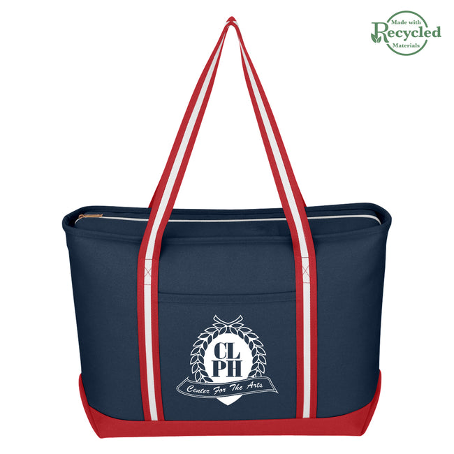 Large Cotton Canvas Admiral Tote Bag, 24 oz Embroidery