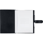Large Refillable Journal with Tab and Loop Closure, 7 x 10 Inches Debossing - Black - Front 4