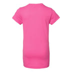LAT Girls' Fine Jersey Tee - Raspberry - Back