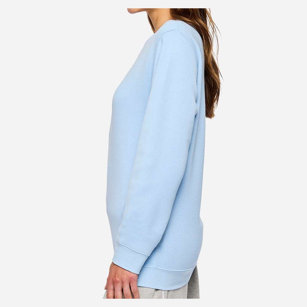 LAT Unisex Elevated Fleece Crewneck Sweatshirt Full Color - Light Blue - On Model Side