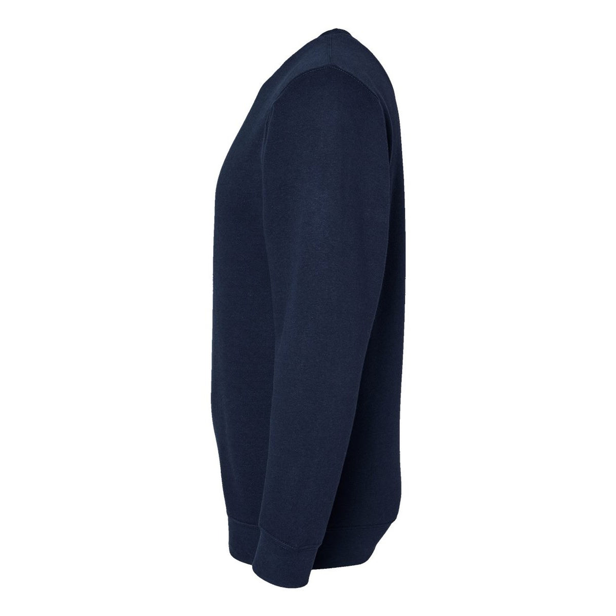 LAT Unisex Elevated Fleece Crewneck Sweatshirt Full Color - Navy - Direct Side