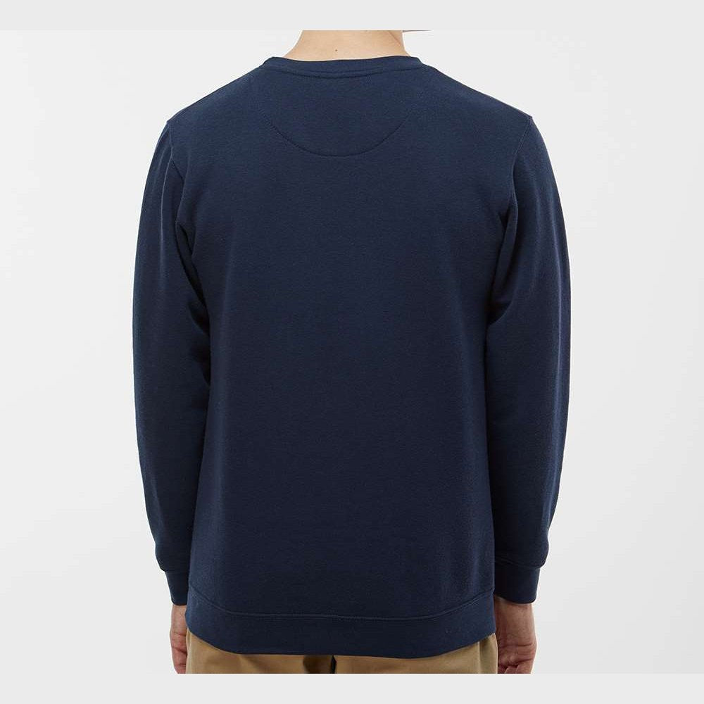LAT Unisex Elevated Fleece Crewneck Sweatshirt Full Color - Navy - On Model Back