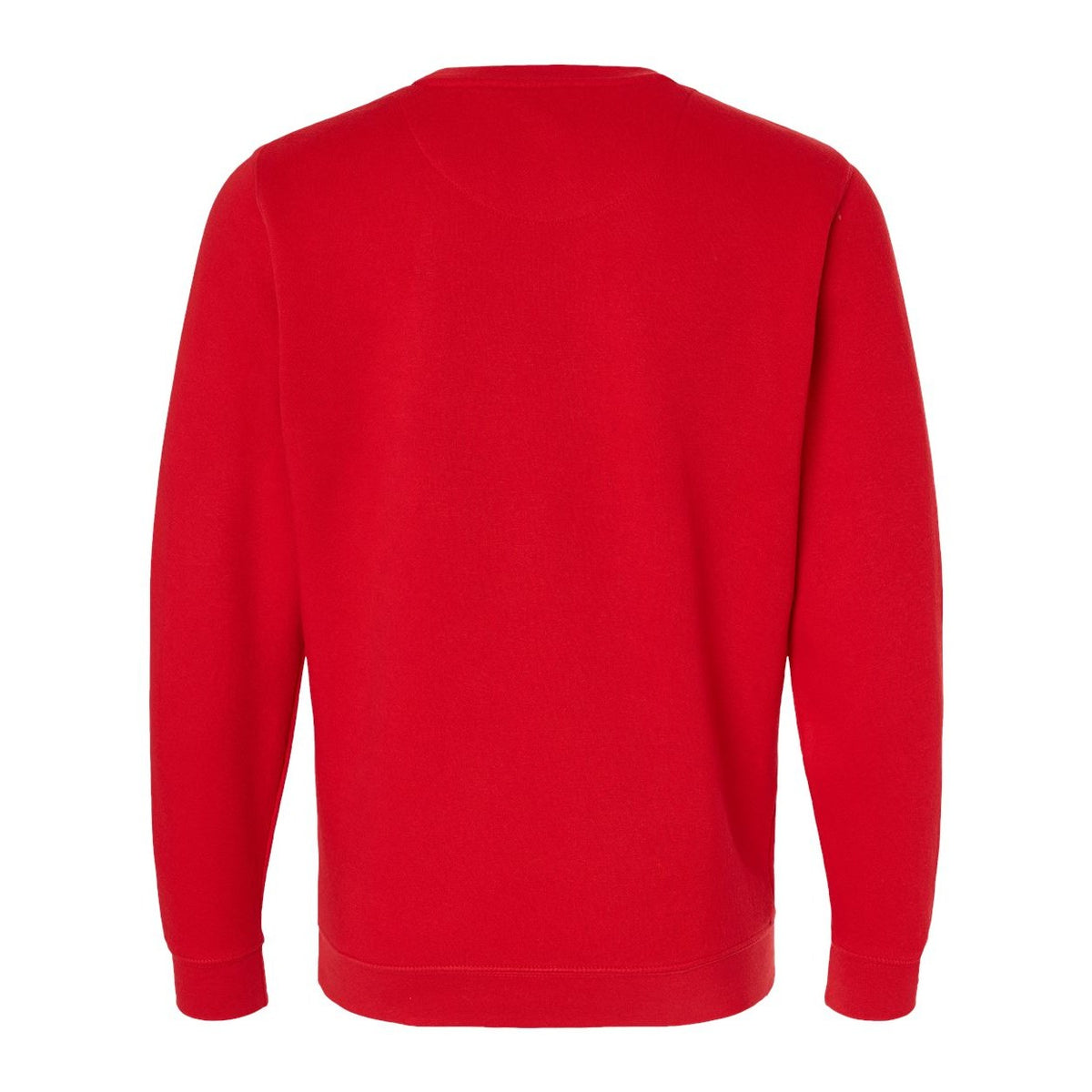 LAT Unisex Elevated Fleece Crewneck Sweatshirt Full Color - Red - Back