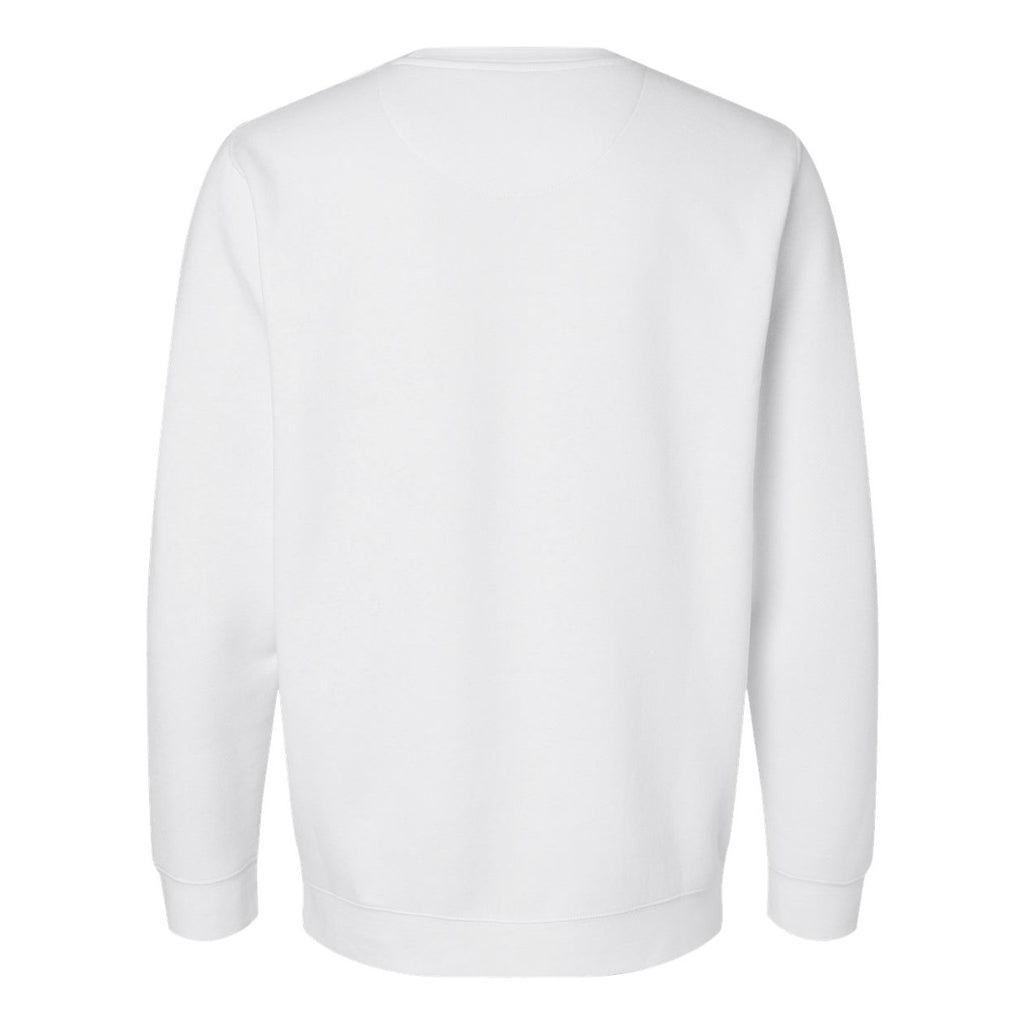LAT Unisex Elevated Fleece Crewneck Sweatshirt Full Color - White - Back