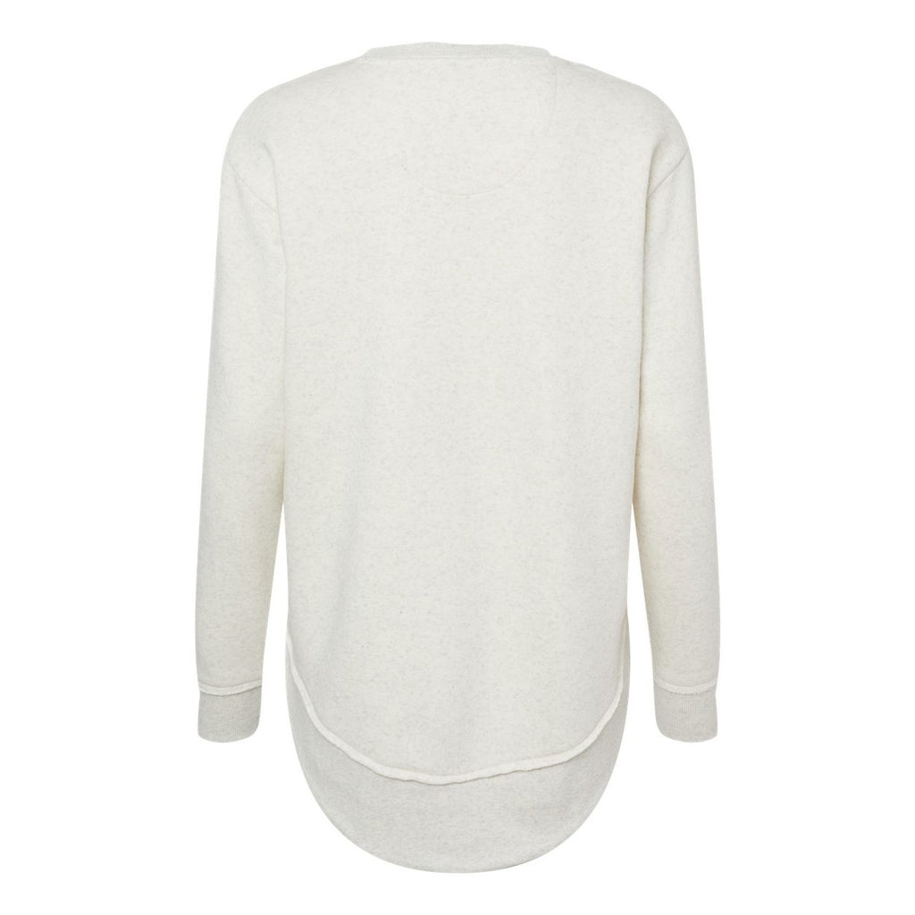 LAT Women's Weekend Crewneck Sweatshirt Full Color - Natural Heather - Back