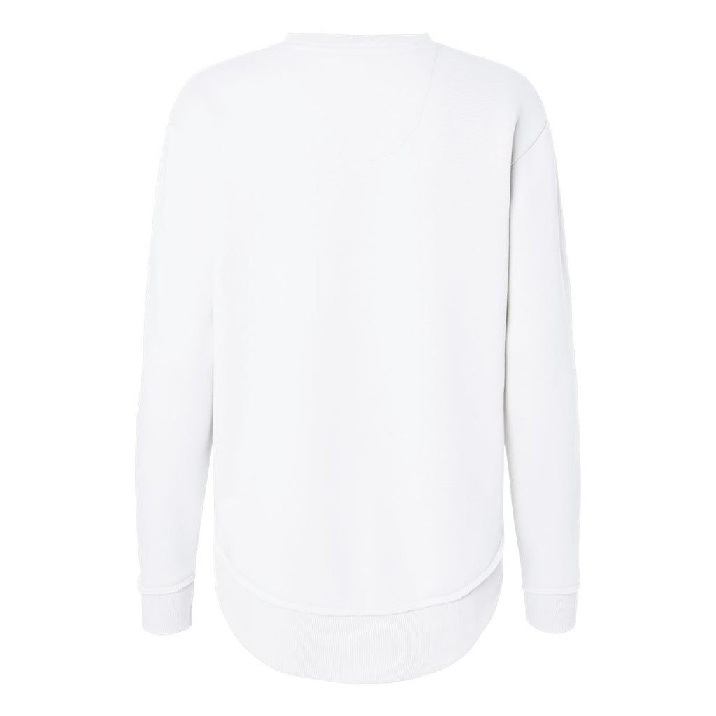 LAT Women's Weekend Crewneck Sweatshirt Full Color - White - Back