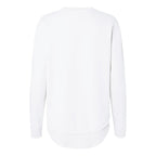LAT Women's Weekend Crewneck Sweatshirt Full Color - White - Back