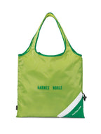 Latitudes Foldaway Shopping Tote with Drawstring Pouch Transfer - Apple Green - View 1