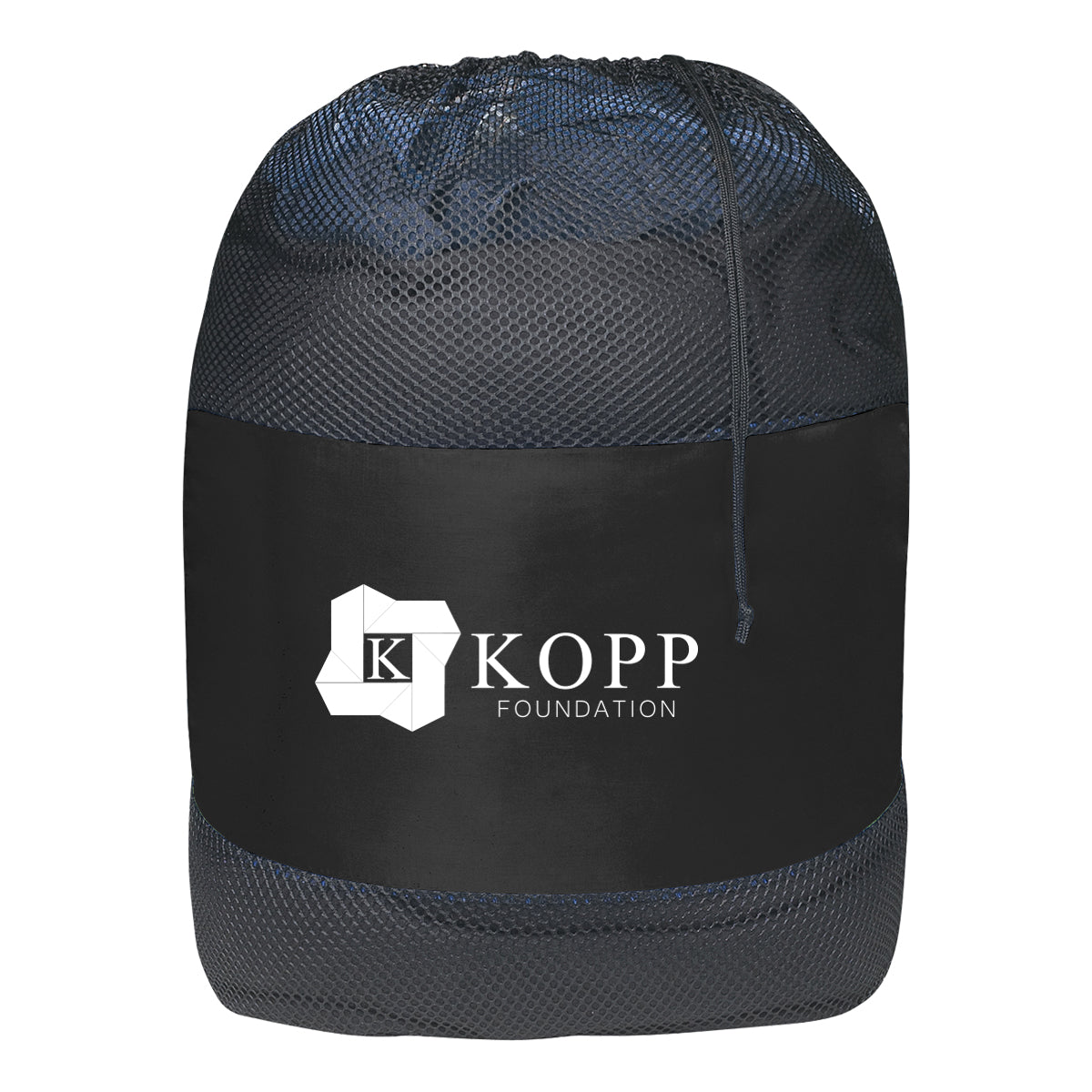 Laundry Bag in Mesh - Black With Black - Silk Screen