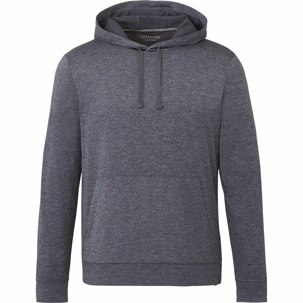 Lavar Eco Knit Pullover Hoodie for Men Embroidery - Heather Dark Charcoal - Front