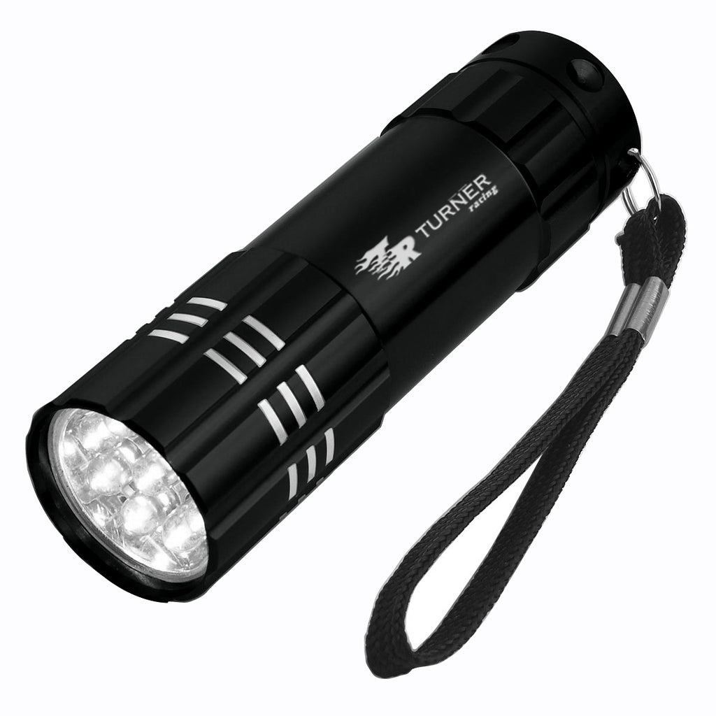 LED Flashlight in Aluminum - Black - Laser Engraving
