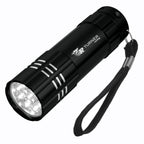LED Flashlight in Aluminum - Black - Laser Engraving
