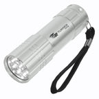 LED Flashlight in Aluminum - Silver - Laser Engraving with Optional Black Oxidation
