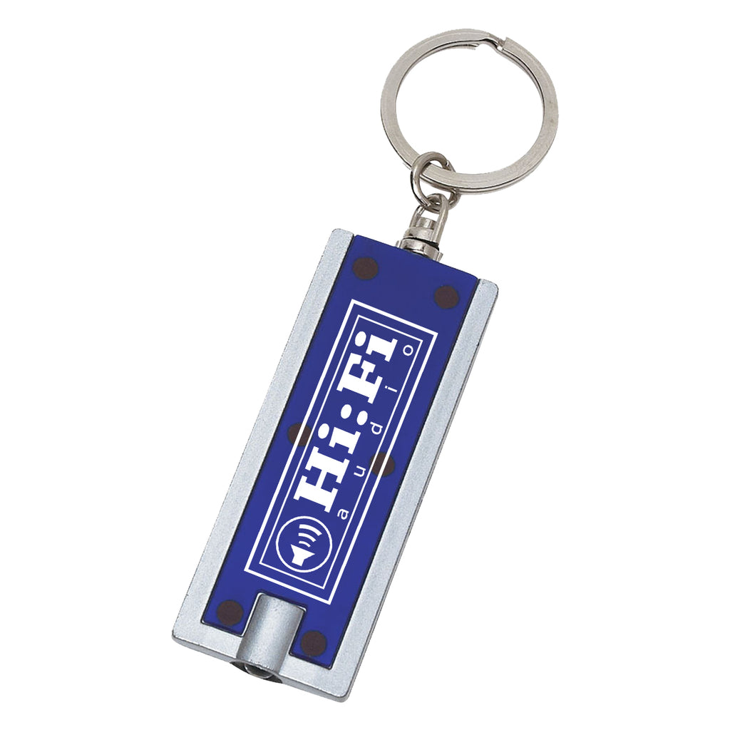 LED Keychain, Rectangular Full Color - Silk Screen