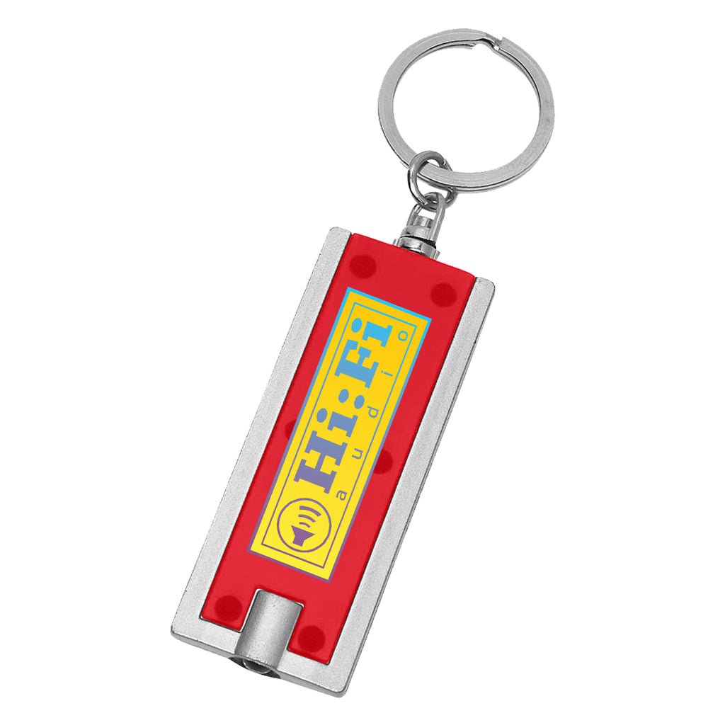 LED Keychain, Rectangular - Red - Full Color