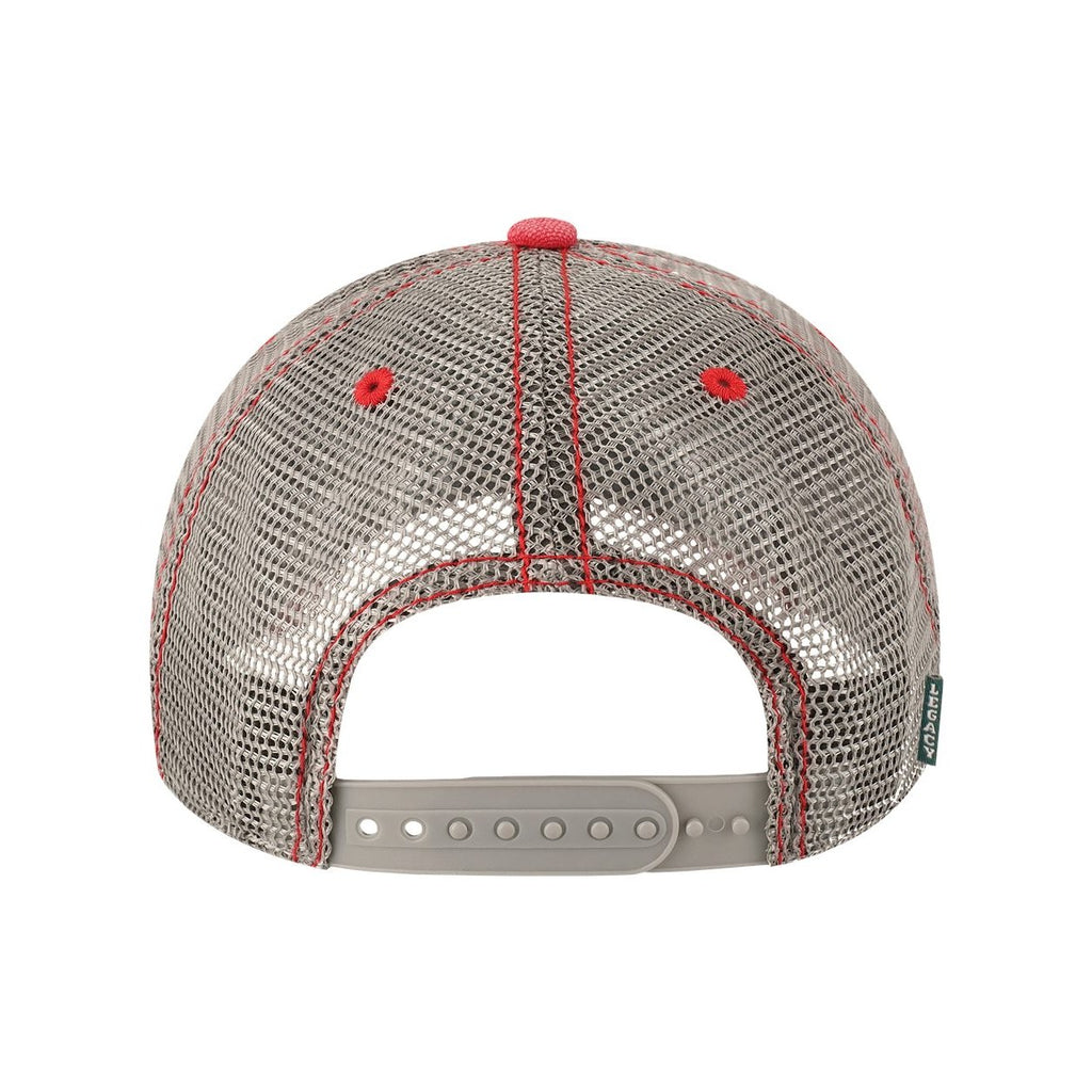 LEGACY Dashboard Trucker Cap Embroidery - Scarlet Red/ Grey - Back