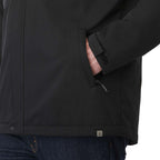 Lena Recycled Insulated Jacket with Hood for Men Embroidery - Black - On Model Detail 3