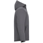 Lena Recycled Insulated Jacket with Hood for Men Embroidery - Steel Grey - Right Side